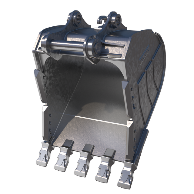 Excavator bucket with teeth
